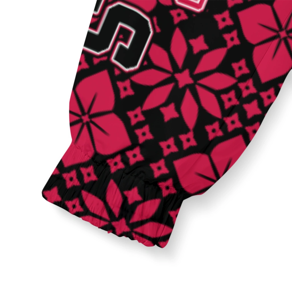 custom chicago bulls geometric blossom red windbreaker jacket latest model custom chicago bulls geometric blossom red windbreaker jacket latest model