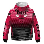 custom chicago bulls pattern layers red windbreaker jacket best selling