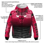 custom chicago bulls pattern layers red windbreaker jacket best selling