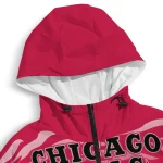 custom chicago bulls pattern layers red windbreaker jacket best selling