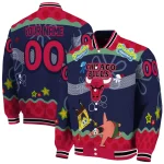 custom chicago bulls spongebob playtime red blue varsity jacket best selling