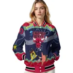 custom chicago bulls spongebob playtime red blue varsity jacket best selling