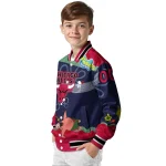 custom chicago bulls spongebob playtime red blue varsity jacket best selling