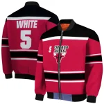 custom chicago bulls stripe statement red black bomber jacket best selling