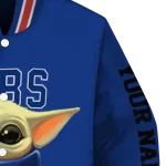 custom chicago cubs adorable yoda blue black varsity jacket best selling