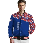 custom chicago cubs camouflage print blue varsity jacket best selling