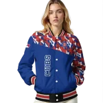 custom chicago cubs camouflage print blue varsity jacket best selling