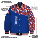 custom chicago cubs camouflage print blue varsity jacket best selling