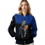custom chicago cubs groot football blue black varsity jacket best selling