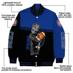 custom chicago cubs groot football blue black varsity jacket best selling