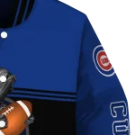 custom chicago cubs groot football blue black varsity jacket best selling