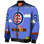 custom chicago cubs mario blocks blue black bomber jacket best selling