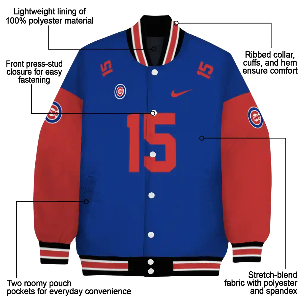 custom chicago cubs team patch blue varsity jacket new arrival custom chicago cubs team patch blue varsity jacket new arrival