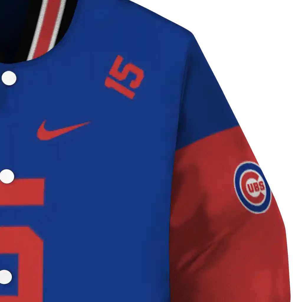 custom chicago cubs team patch blue varsity jacket premium grade custom chicago cubs team patch blue varsity jacket premium grade