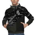 custom chicago white sox arrow matrix black windbreaker jacket best selling