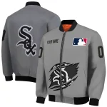 custom chicago white sox claw rend grey bomber jacket best selling