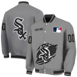 custom chicago white sox claw rend grey varsity jacket best selling