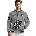 custom chicago white sox claw rend grey varsity jacket best selling