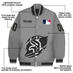 custom chicago white sox claw rend grey varsity jacket best selling