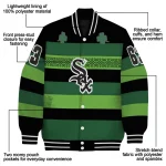 custom chicago white sox clover green lines green black varsity jacket best selling