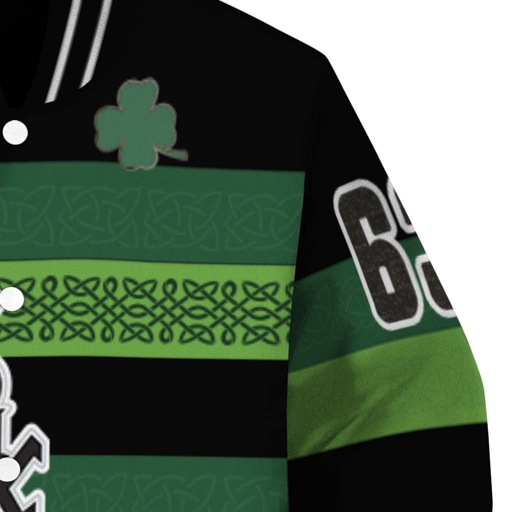 custom chicago white sox clover green lines green black varsity jacket premium grade custom chicago white sox clover green lines green black varsity jacket premium grade