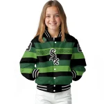 custom chicago white sox clover green lines green black varsity jacket best selling