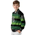 custom chicago white sox clover green lines green black varsity jacket best selling