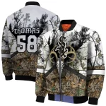 custom chicago white sox deer skull camouflage white bomber jacket best selling