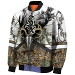 custom chicago white sox deer skull camouflage white bomber jacket best selling