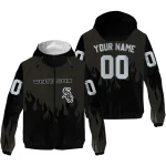 custom chicago white sox flame trim black windbreaker jacket best selling