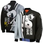 custom chicago white sox snoopy head black bomber jacket best selling