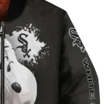 custom chicago white sox snoopy head black bomber jacket best selling