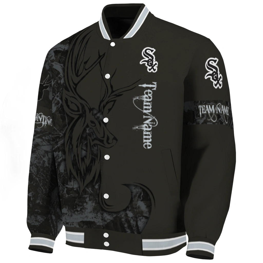 custom chicago white sox tribal deer art black varsity jacket best selling custom chicago white sox tribal deer art black varsity jacket best selling