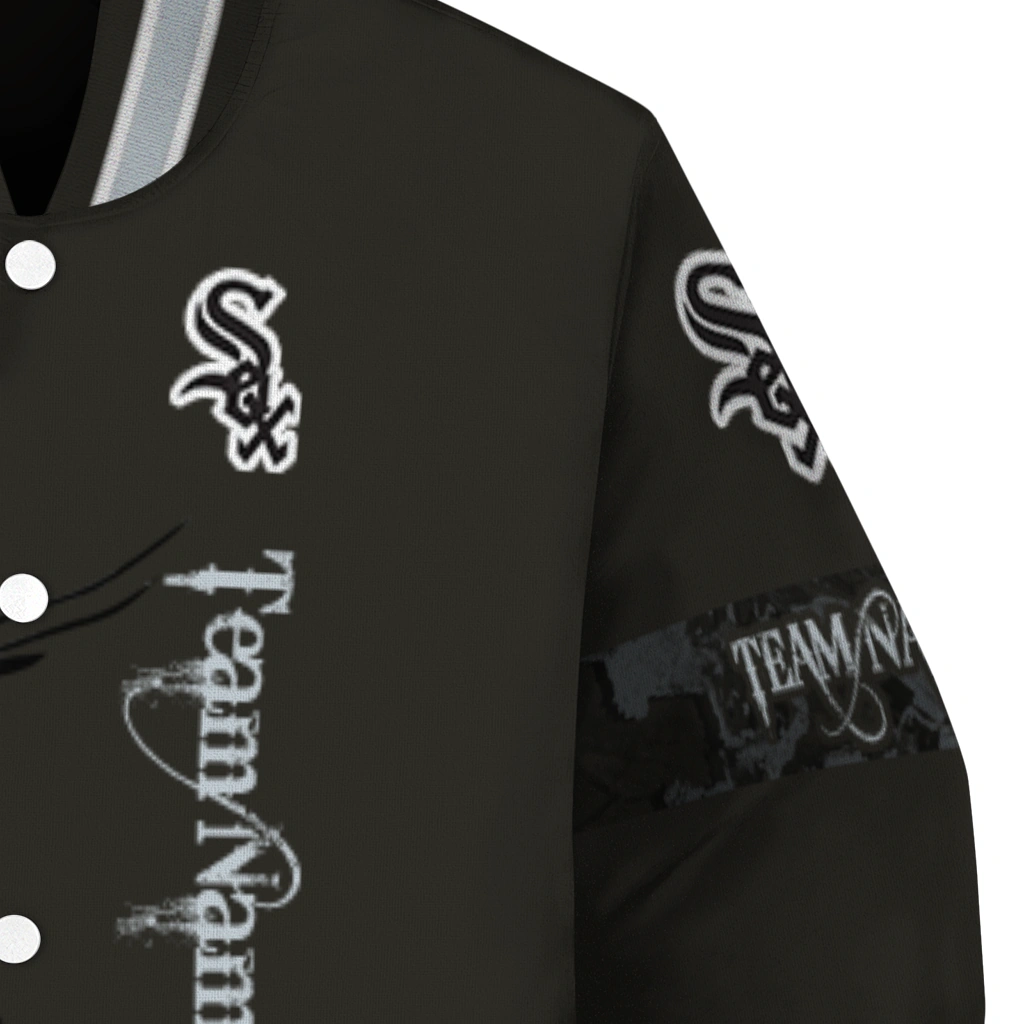 custom chicago white sox tribal deer art black varsity jacket premium grade custom chicago white sox tribal deer art black varsity jacket premium grade