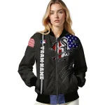 custom chicago white sox us flag claws black bomber jacket best selling