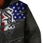 custom chicago white sox us flag claws black bomber jacket best selling