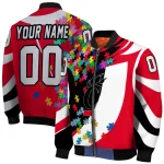 custom cincinnati bearcats stars and stripes slashes red bomber jacket best selling