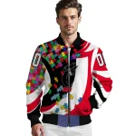 custom cincinnati bearcats stars and stripes slashes red bomber jacket best selling