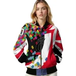 custom cincinnati bearcats stars and stripes slashes red bomber jacket best selling