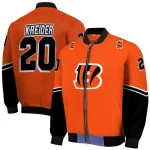 custom cincinnati bengals chevron style orange bomber jacket best selling