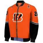 custom cincinnati bengals chevron style orange bomber jacket best selling