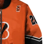 custom cincinnati bengals chevron style orange bomber jacket best selling