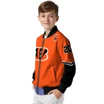 custom cincinnati bengals chevron style orange bomber jacket best selling