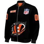 custom cincinnati bengals claw scratch black bomber jacket best selling