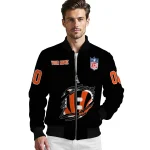 custom cincinnati bengals claw scratch black bomber jacket best selling