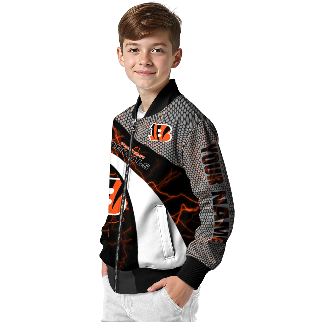 custom cincinnati bengals electric flash orange bomber jacket trendy custom cincinnati bengals electric flash orange bomber jacket trendy
