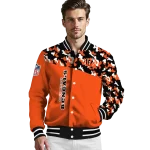 custom cincinnati bengals freedom claw orange varsity jacket best selling
