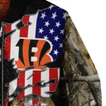 custom cincinnati bengals patriot deer camouflage bomber jacket best selling