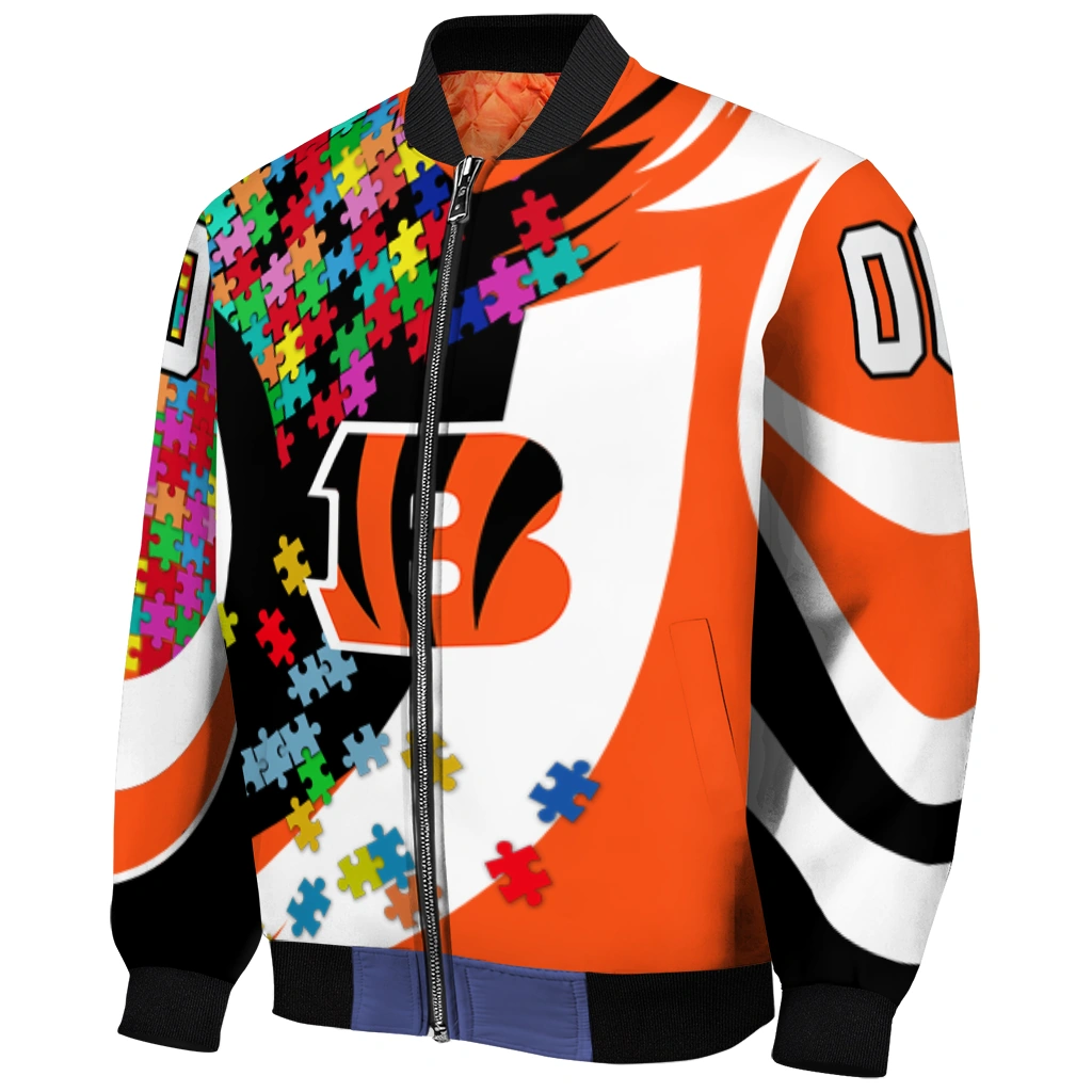 custom cincinnati bengals stars and stripes slashes orange bomber jacket fashion forward custom cincinnati bengals stars and stripes slashes orange bomber jacket fashion forward