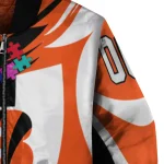 custom cincinnati bengals stars and stripes slashes orange bomber jacket best selling